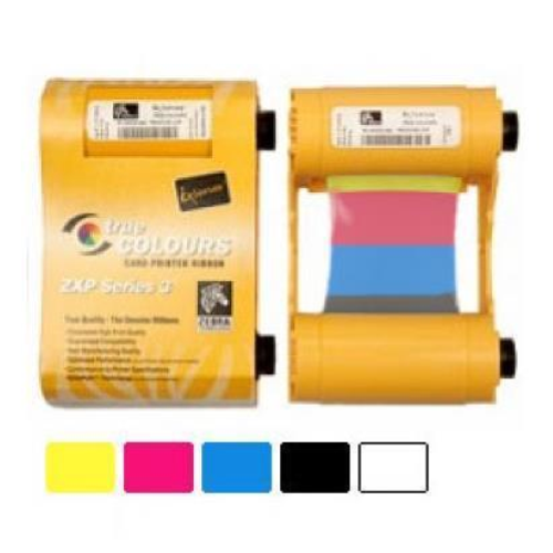 ZEBRA 800033-840 ROTOLO RIBBON COLORATO YELLOW CYANO MAGENTA BLACK IN USO PER STAMPANTI CARD/BADGE